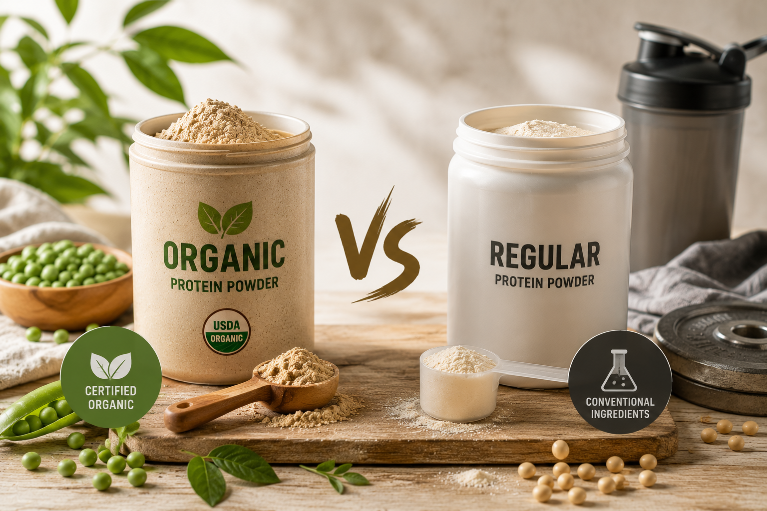 Organic Protein Powder vs Regular Protein Powder