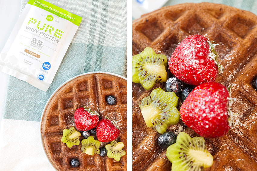 Chocolate Protein Waffles