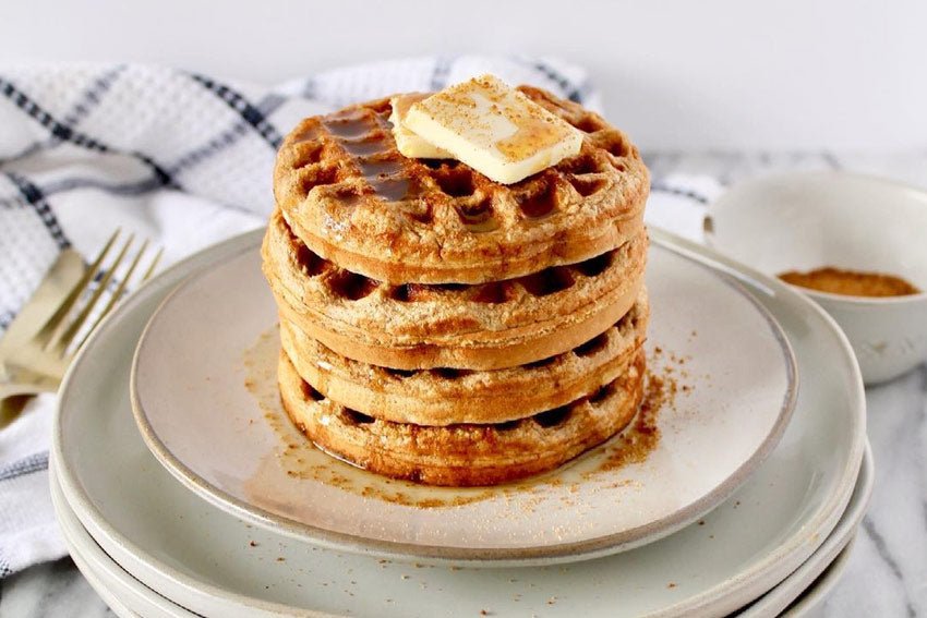 Cinnamon Protein Waffles with SFH Vanilla Protein by Honey Street Food