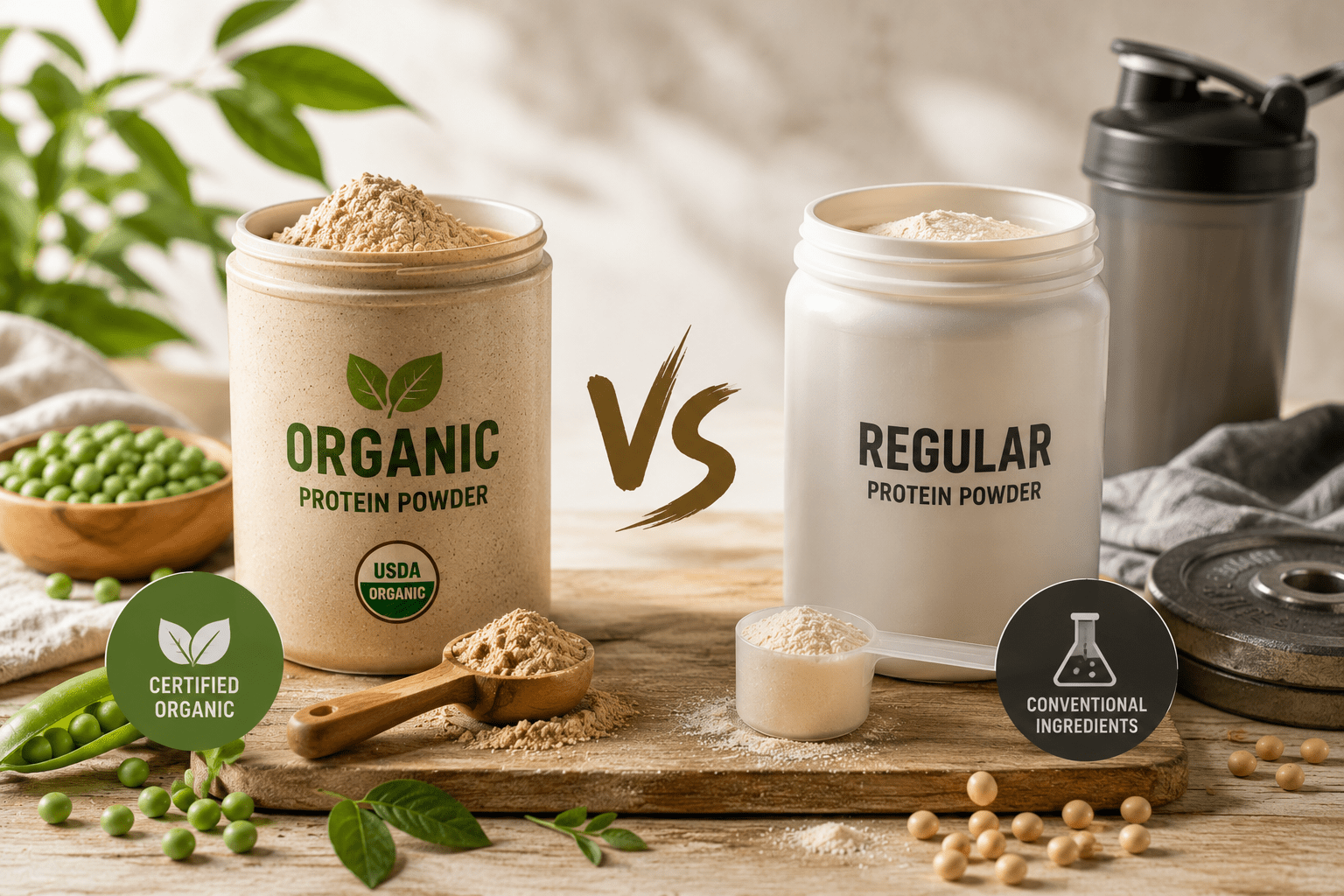 Organic Protein Powder vs Regular Protein Powder