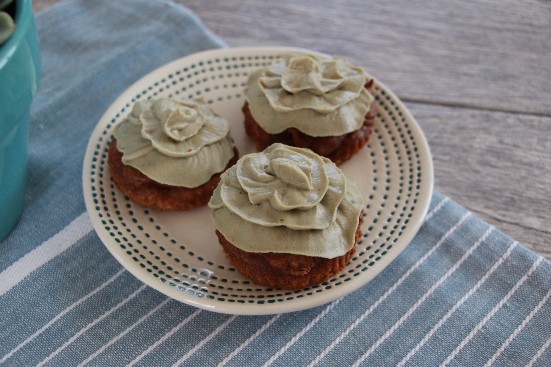 Protein Brownies With Matcha Frosting