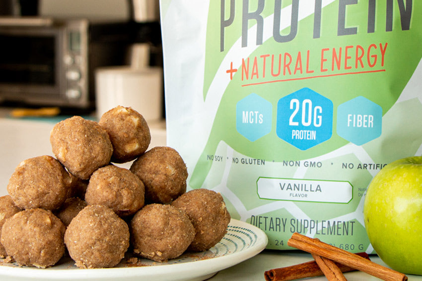 Apple Spice Protein Ball Recipe - Vegan & Dairy Free