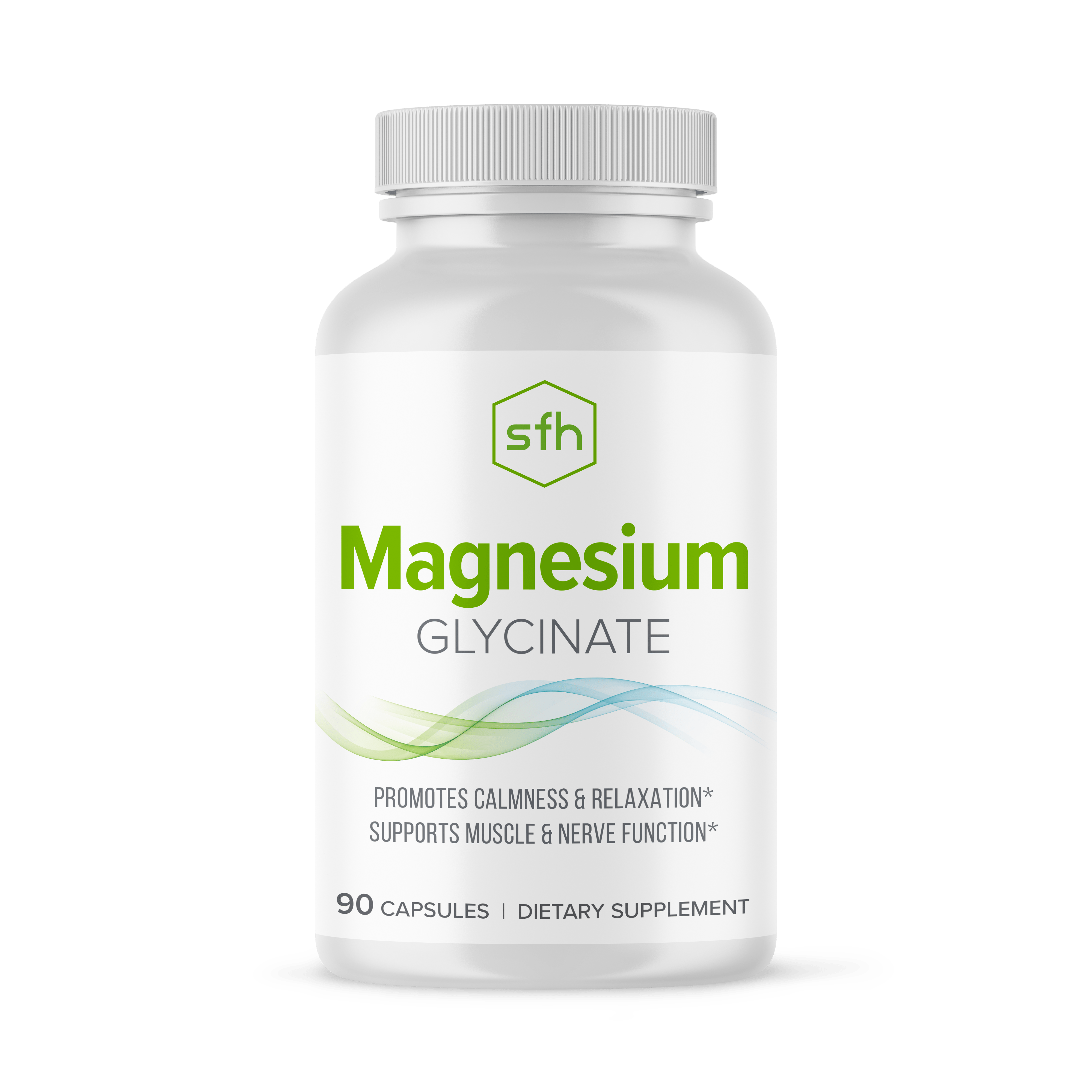 Magnesium Glycinate supplement bottle for sleep and muscle recovery