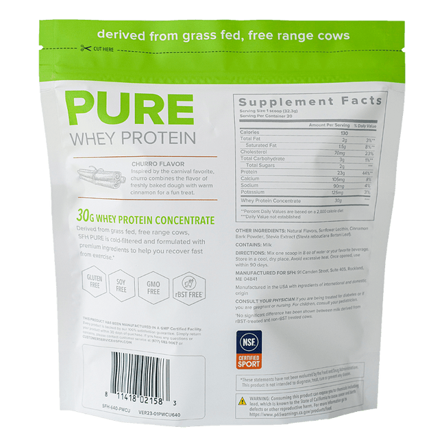 Grass Fed Pure Whey Protein Powder - SFH