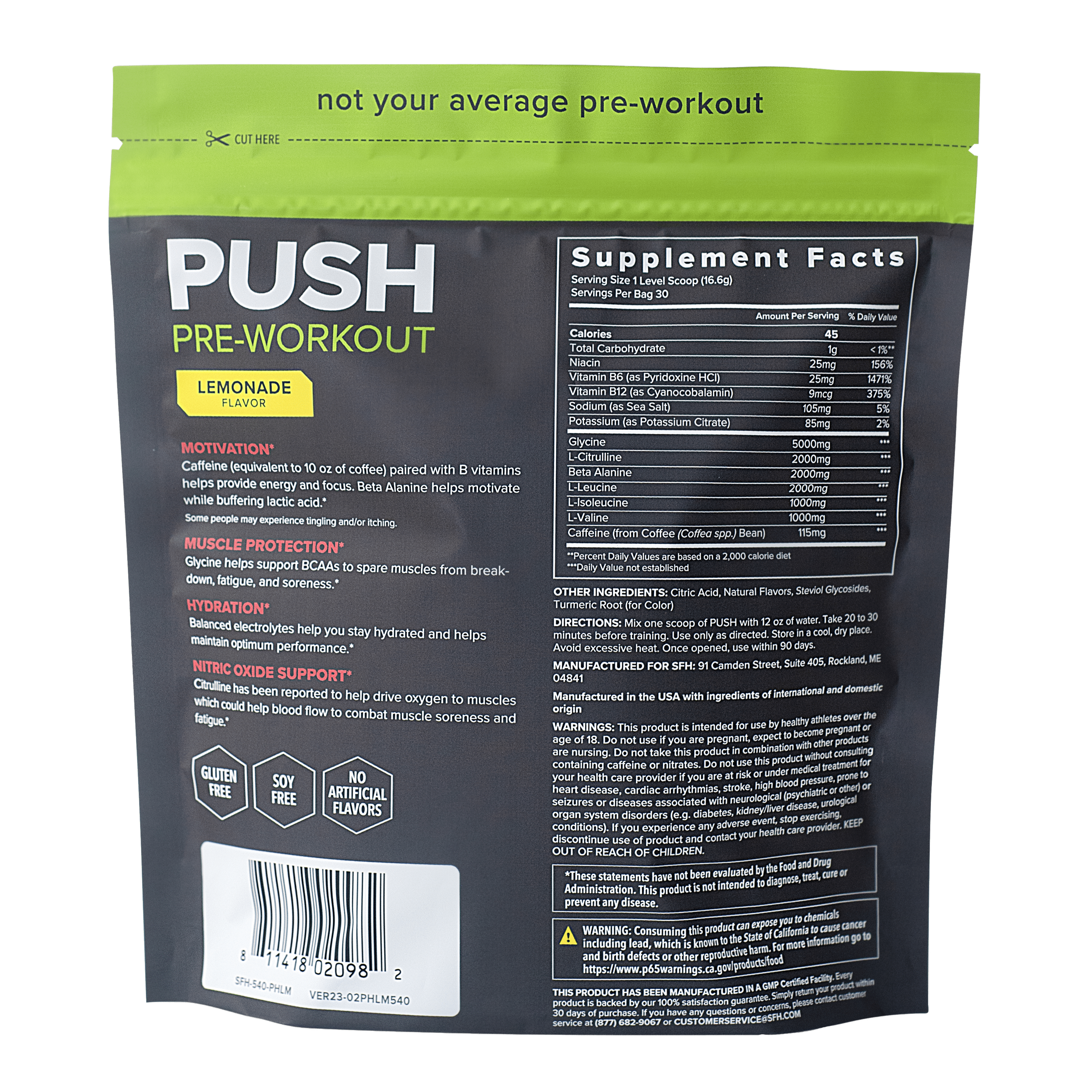 PUSH PRE-WORKOUT - SFH