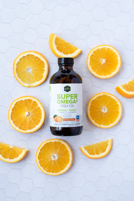 SFH Super Omega 3 Fish Oil dietary supplement with 4500mg fish oil and 1000IU vitamin D3