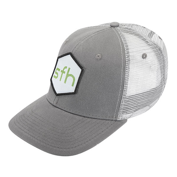 SFH PATCH TRUCKER HAT - CHARCOAL.